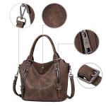 CLUCI Purses for Women Vegan Leather Hobo bag Large Handbag Shoulder Bag with Adjustable Strap Dark Coffee