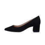 DREAM PAIRS Women’s Chunky Low Block Heels Closed Toe Dress Pumps Shoes,Size 9,Black/Nubuck/Pu,DPU212