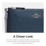 Coach Crossgrain Leather Wristlet w Chain