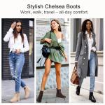 Vepose Women's 9607 Chelsea Ankle Boots Pull-On Booties, Black, Size 8M US (CJY9607 Black 08)