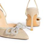 DREAM PAIRS Women's High Heels Destiny Closed Toe Strappy Heels Sexy Rhinestone Ankle Strap Pumps Wedding Bridal Party Dress Shoes Destiny,Size 8,Gold,SDPU2208W