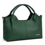 BOSTANTEN Genuine Leather Purses for Women Designer Handbags Crossbody Shoulder Bags Top Handle Satchel Dark green