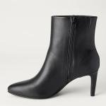 Amazon Essentials Women's Stiletto Dress Boots, Black Faux Leather, 12