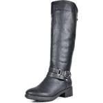 DREAM PAIRS Women's Knee High Boots, Buckle Riding Boots,Size 10,Black,UNCLE