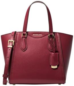 Michael Kors Women's Taryn Small Convertible Crossbody Bag, Gold-Tone Hardware/Deep Red