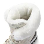 COOJOY Womens Winter Snow Boots Waterproof Shoes Walking Comfortable Hiking Booties Furry Mid Calf Warm Lightweight Beige,US8 EU40