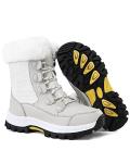 COOJOY Womens Winter Snow Boots Waterproof Shoes Walking Comfortable Hiking Booties Furry Mid Calf Warm Lightweight Beige,US8 EU40