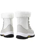 COOJOY Womens Winter Snow Boots Waterproof Shoes Walking Comfortable Hiking Booties Furry Mid Calf Warm Lightweight Beige,US8 EU40