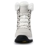 COOJOY Womens Winter Snow Boots Waterproof Shoes Walking Comfortable Hiking Booties Furry Mid Calf Warm Lightweight Beige,US8 EU40