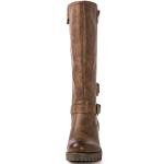 GLOBALWIN Women's Knee High Boots Camel Chunky Low Heel Fashion Riding Tall Boots For Women With Side Zipper Size 8.5M