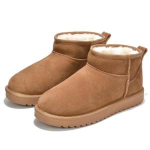 Project Cloud 100% Genuine Leather Ankle Boots for Women - Water Resistant with Memory Foam Insole Winter Boots for Women - Trending Shoes & Comfortable Women's Ankle Boots (Hippy_W, CHSTNUT,7.5)