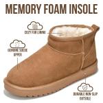 Project Cloud 100% Genuine Leather Ankle Boots for Women - Water Resistant with Memory Foam Insole Winter Boots for Women - Trending Shoes & Comfortable Women's Ankle Boots (Hippy_W, CHSTNUT,7.5)