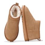 Project Cloud 100% Genuine Leather Ankle Boots for Women – Water Resistant Womens Boots with Memory Foam Insole – Comfortable Fall Shoes for Women 2025 (Hikey, CHSTNUTSDE, 7)