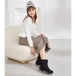 Hawkwell Women's Combat Boots Fashion Side Zipper Buckle Ankle Booties,Black PU,7 M US