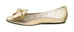 Corkys Footwear Hey Girl Sugar Rush Ballet Flats - A Chic Slip-On with Bow Detail, Cushioned Insoles for All-Day Comfort, and a Trendy and Stylish Design - Gold Crinkle Metallic, Size 8