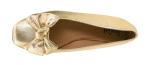 Corkys Footwear Hey Girl Sugar Rush Ballet Flats - A Chic Slip-On with Bow Detail, Cushioned Insoles for All-Day Comfort, and a Trendy and Stylish Design - Gold Crinkle Metallic, Size 8
