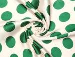 Retro Green Polka Dot Square Scarf for Women