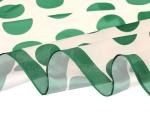Retro Green Polka Dot Square Scarf for Women
