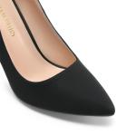 Black Suede High Heel Pumps for Women