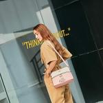 Women Fashion Handbags Wallet Tote Bag Shoulder Bag Top Handle Satchel Purse Set 4pcs Pink-beige-c