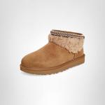 UGG Women's Classic Ultra Mini Maxi Curly Boot, Chestnut, 10