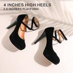 Mostrin Black Closed Toe High Heels for Women Sexy Platfrom Pumps Women's IN4 Classic High Heel for Formal Prom Party Size 11