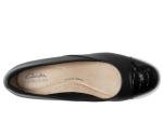 Clarks Collection Women's Juliet Rise Ballet Flat, Black Leather, 8.5 M US