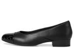Clarks Collection Women's Juliet Rise Ballet Flat, Black Leather, 8.5 M US