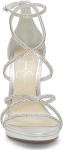 Jessica Simpson Women's Jaeya Strappy Dress Sandal Heeled, Platinum, 7.5 M US
