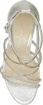 Jessica Simpson Women's Jaeya Strappy Dress Sandal Heeled, Platinum, 7.5 M US