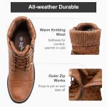 Vepose Women’s Lace-up Combat Ankle Boots - Brown