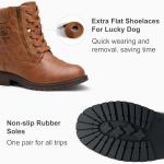 Vepose Women’s Lace-up Combat Ankle Boots - Brown