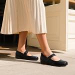 DREAM PAIRS Women's Black Mary Jane Flats