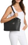 Michael Kors Jacquelyn Medium Chain Tote, Silver-Tone Hardware/Black