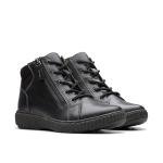 Clarks Collection Women's Caroline Park Ankle Boot, Black Combi Leather, 9 Medium US