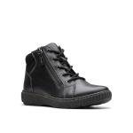 Clarks Collection Women's Caroline Park Ankle Boot, Black Combi Leather, 9 Medium US