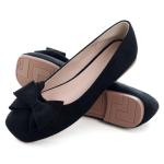 WENJIAZHIZHI Flats Shoes Womens Comfortable Square Toe Slip On Casual Ballet Walking Flats Dress Shoes for Women Black Size 11