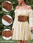 Coffee Stretch Waist Belts for Women - GRACE KARIN