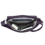 Travelon Anti-theft Classic Mini Shoulder Bag Sling Tote, Purple