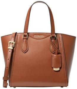 Michael Kors Women's Taryn Small Convertible Crossbody Bag, Gold-Tone Hardware/Luggage