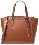 Michael Kors Women's Taryn Small Convertible Crossbody Bag, Gold-Tone Hardware/Luggage