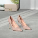 Elisabet Tang Women Pumps, Pointed Toe High Heel 4.7 inch/12cm Party Stiletto Heels Shoes Nude 8