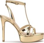 Jessica Simpson Sippete T-Strap Platform Sandal, Gold, 8