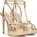 Jessica Simpson Sippete T-Strap Platform Sandal, Gold, 8