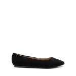 DREAM PAIRS Womens Casual Pointed Toe Ballet Comfort Soft Slip On Flats Shoes,Sole-Classic,Black/Nubuck,Size 11