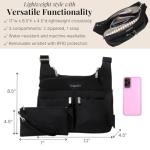 Baggallini womens Over Crossbody Cross Body Handbag, Black/Sand, One Size US