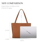 befen Real Leather Tote Shoulder Bags for Women Work, Women's Tote Bag Purses with Compartments for Daily and Travel Cognac Brown