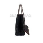 SENHORAS Women's Tote Bag Designer Bags Large Tote Bag Carry All Bag Top Handle Hobo Handbag (Large,Black brown-)
