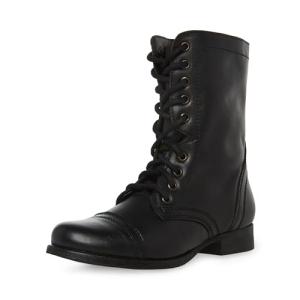 Steve Madden Women's Troopa Black Leather Boots