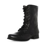Steve Madden Women's Troopa Black Leather Boots